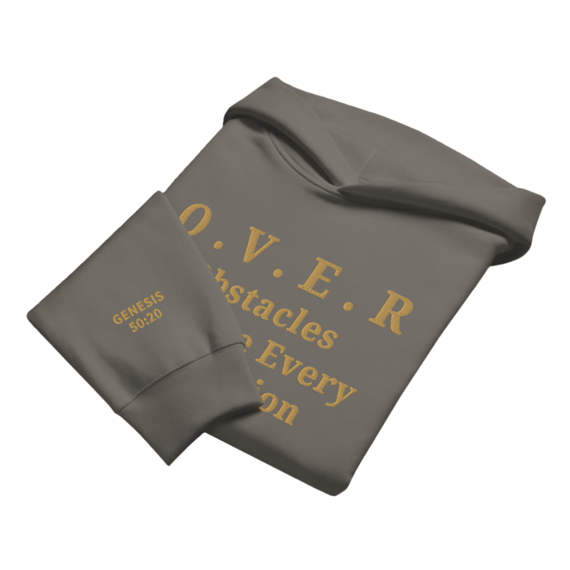 Embroidered O.V.E.R. Hoodie – Genesis 50:20