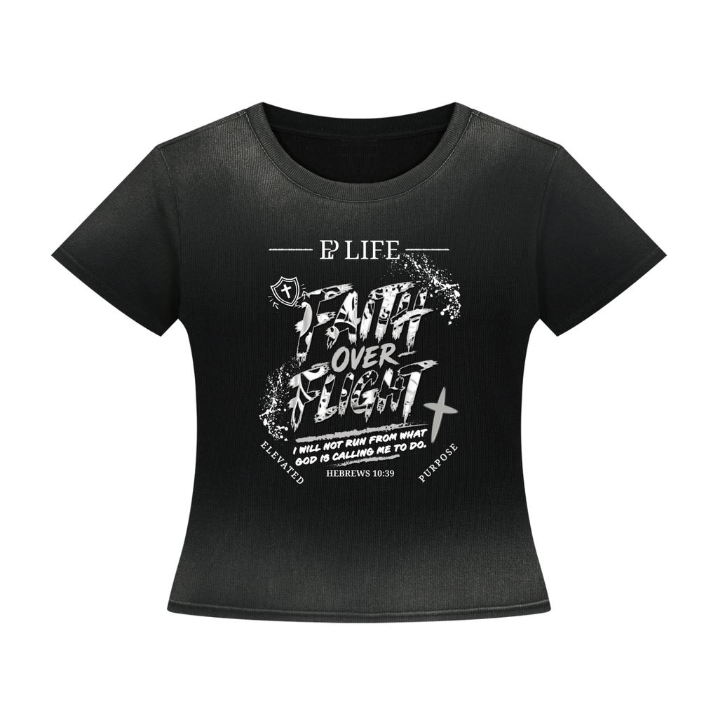 Faith Over Flight - Women’s Sunfade Washed Tee