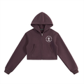 Women's Proverbs 19:21 Cropped Zip-Up Hoodie & Sweatpants Set