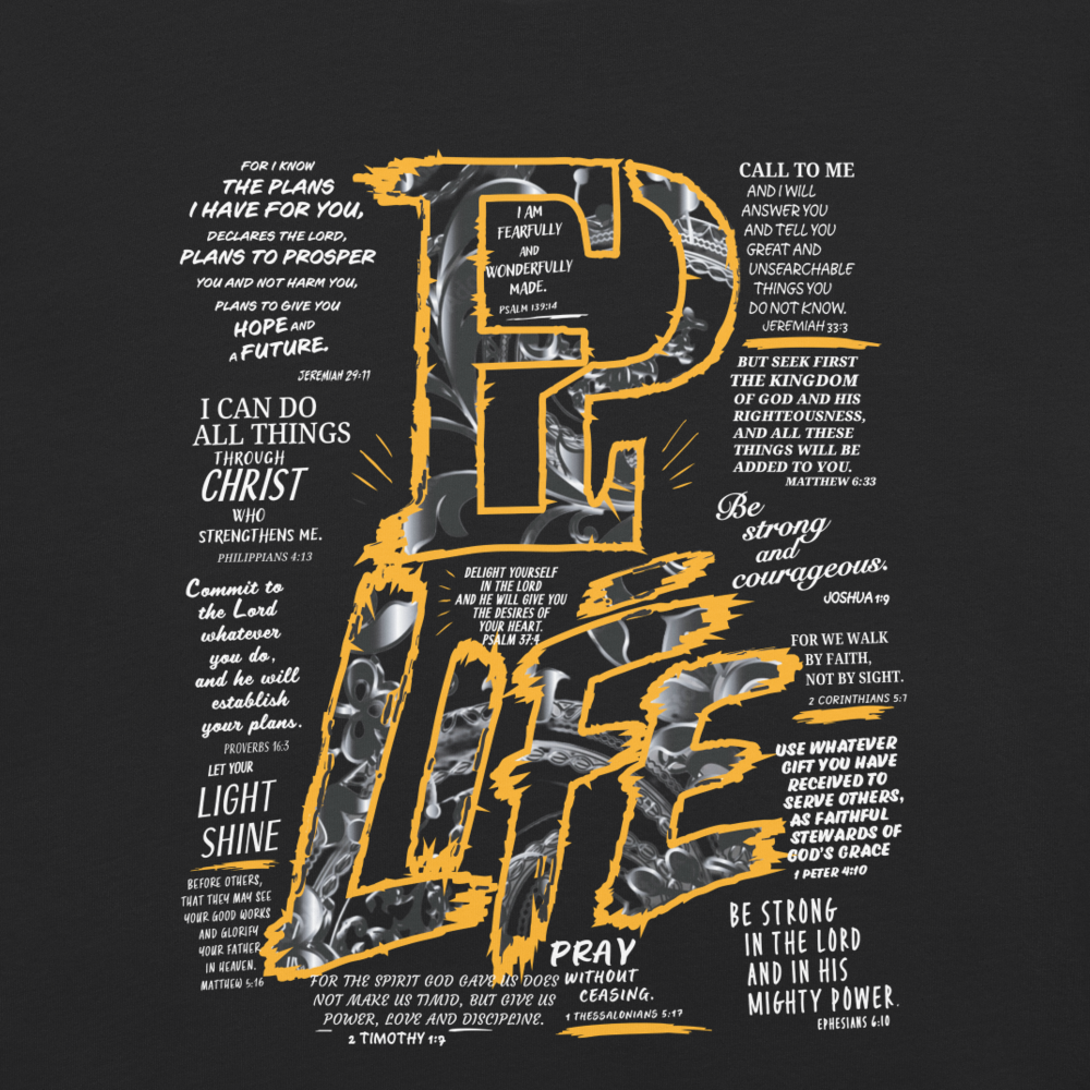 Men’s Faith Over Flight Tee - Black/Gold