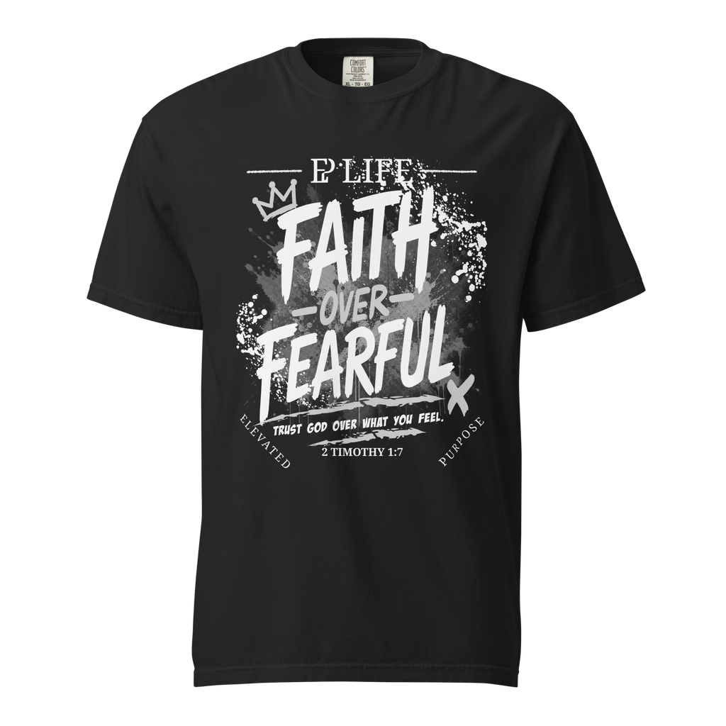 Men’s Faith Over Fearful Tee - Black