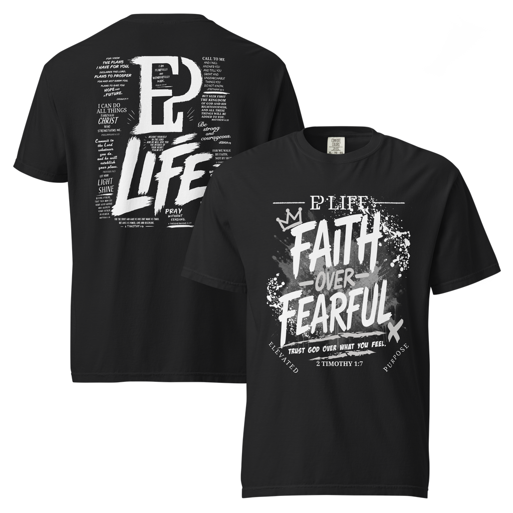 Men’s Faith Over Fearful Tee - Black