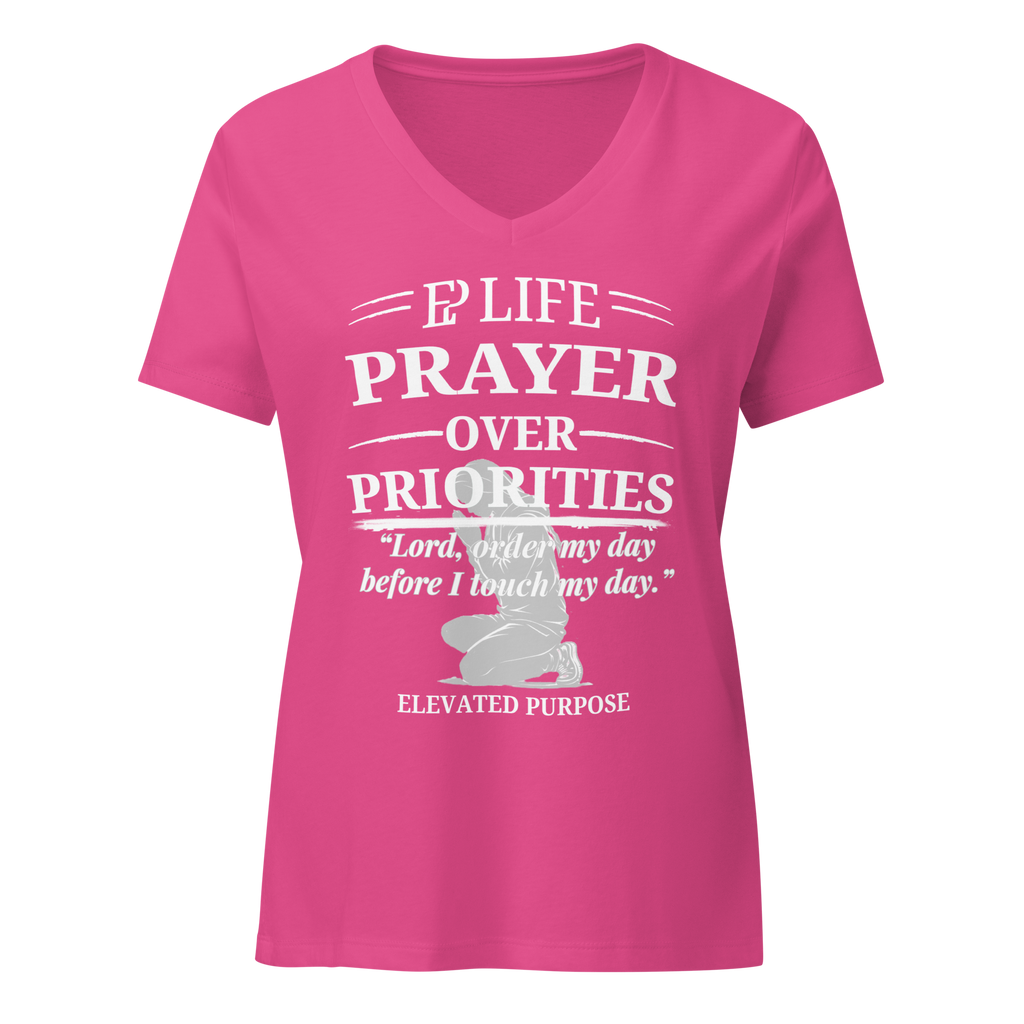 Women’s Prayer Over Priorities Tee - Pink