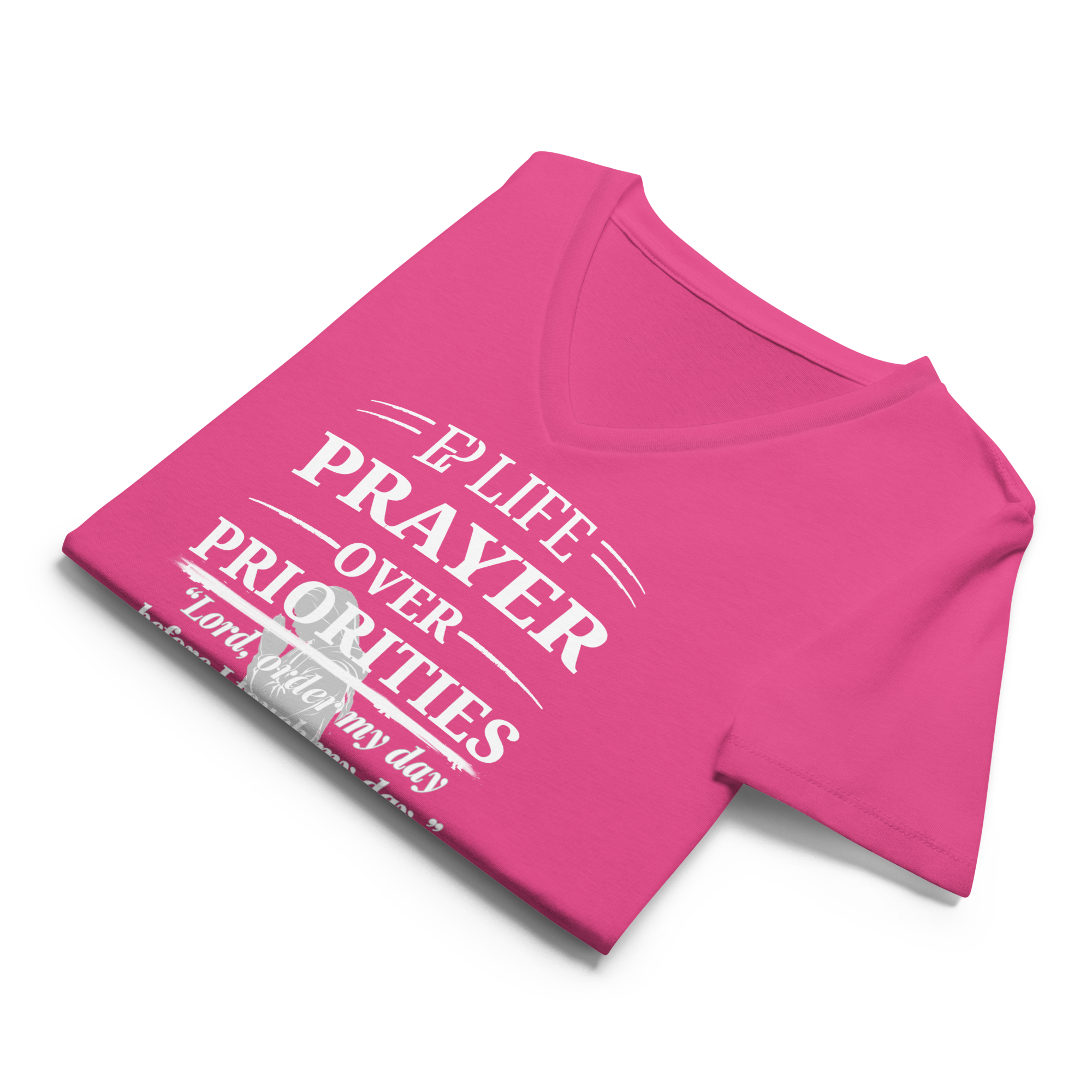 Women’s Prayer Over Priorities Tee - Pink