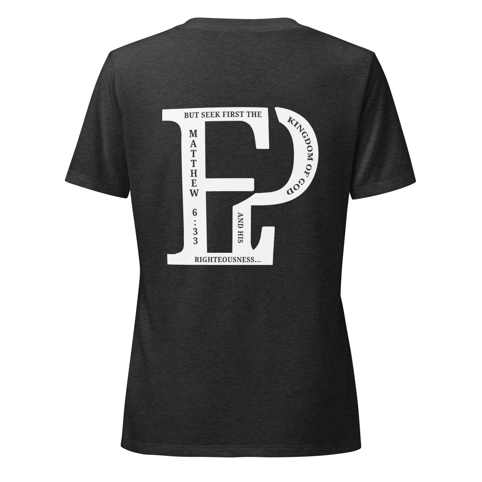Women’s Prayer Over Priorities Tee - Dark Grey