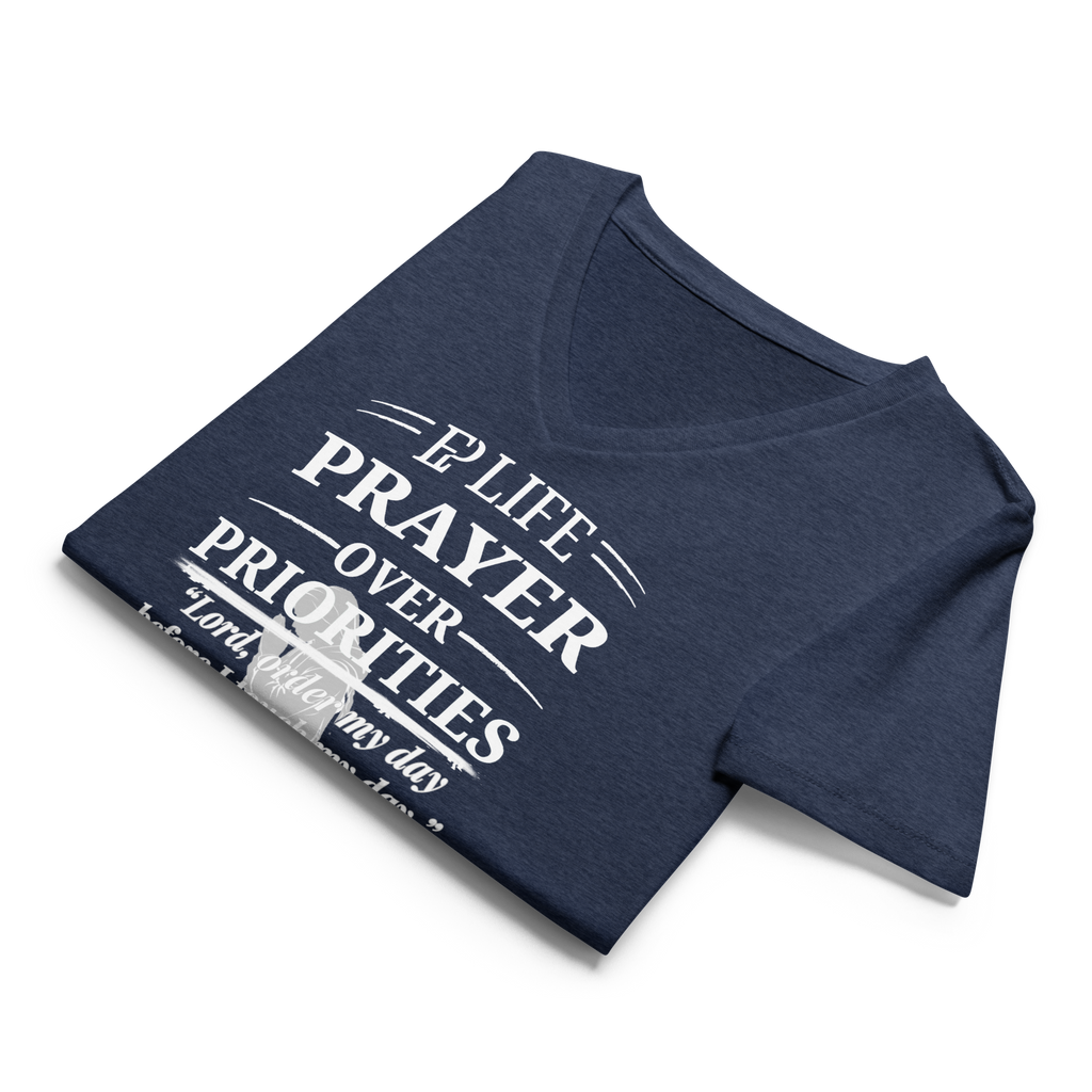 Women’s Prayer Over Priorities Tee - Navy
