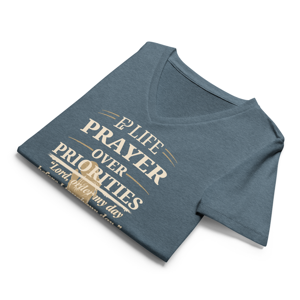 Women’s Prayer Over Priorities Tee - Heather Slate
