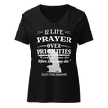 Women’s Prayer Over Priorities Tee - Black