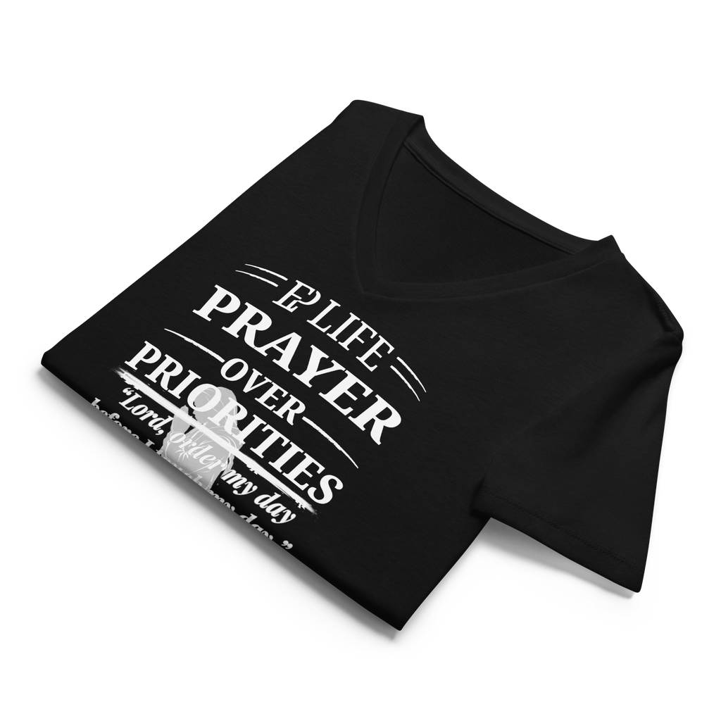 Women’s Prayer Over Priorities Tee - Black