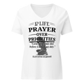 Women’s Prayer Over Priorities Tee - White