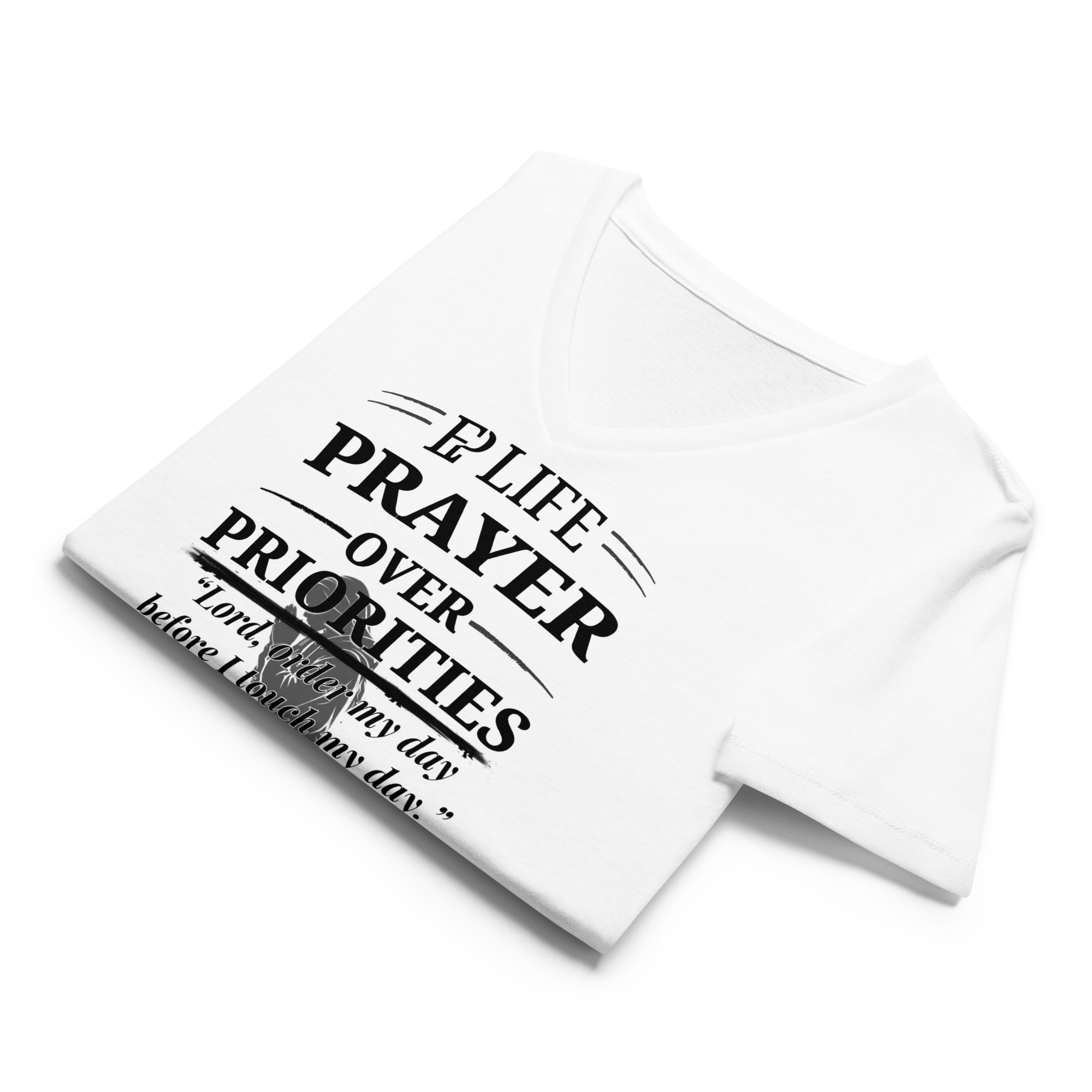 Women’s Prayer Over Priorities Tee - White
